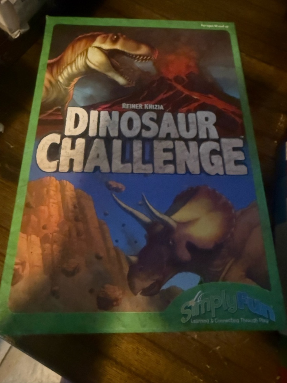 Dinosaur Challenge Board Game - Blue & Green Box